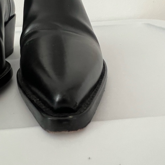 CHRISTIAN DIOR Matte Calfskin L.A. Star Western style Ankle boots in Black 36.5 - Picture 12 of 12